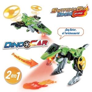 Switch and Go Dino Car - Green and Yellow